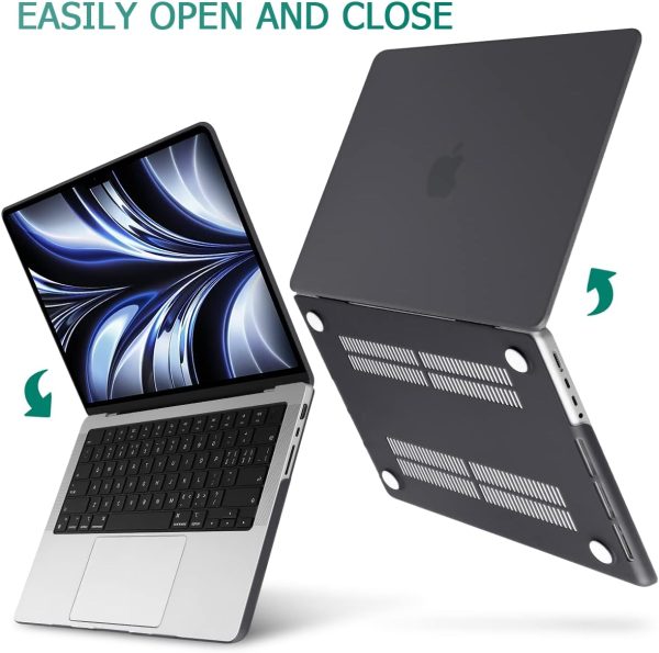 Suitable for MacBook Pro 14 Max Inch Case 2023 2022 2021 M2 A2779 M1 A2442 Hardshell Case Keyboard Cover Black - Image 4