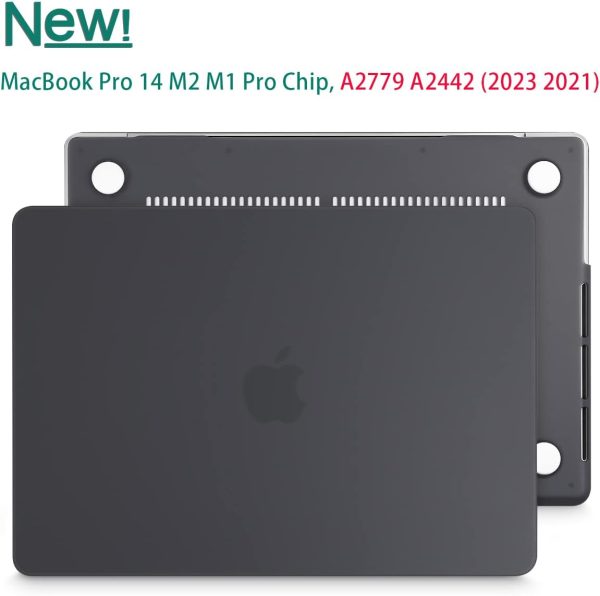 Suitable for MacBook Pro 14 Max Inch Case 2023 2022 2021 M2 A2779 M1 A2442 Hardshell Case Keyboard Cover Black - Image 8