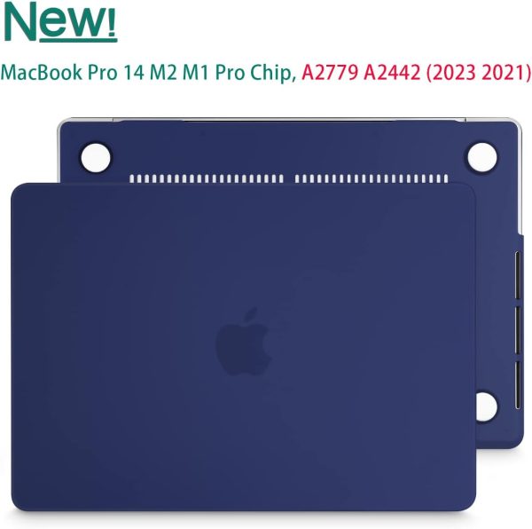 Suitable for MacBook Pro 14 Max Inch Case 2023 2022 2021 M2 A2779 M1 A2442 Hardshell Case Keyboard Cover Blue - Image 7