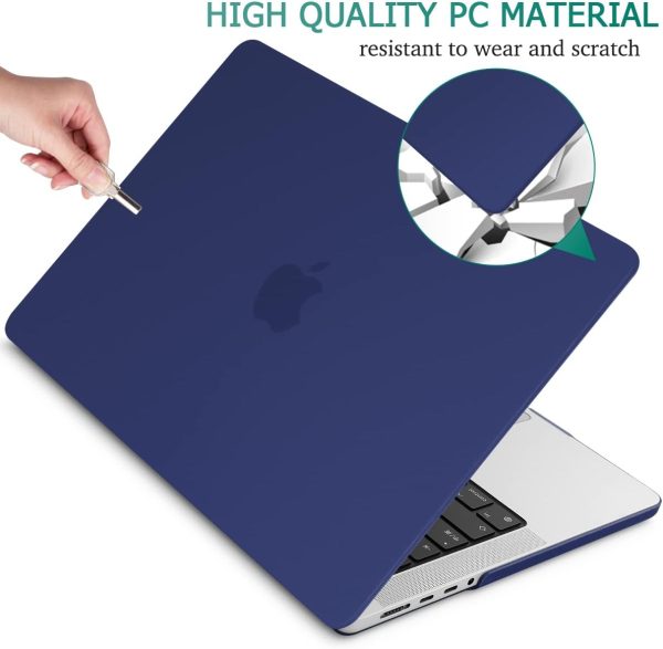 Suitable for MacBook Pro 14 Max Inch Case 2023 2022 2021 M2 A2779 M1 A2442 Hardshell Case Keyboard Cover Blue - Image 8