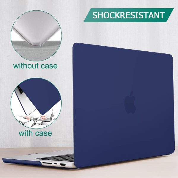 Suitable for MacBook Pro 14 Max Inch Case 2023 2022 2021 M2 A2779 M1 A2442 Hardshell Case Keyboard Cover Blue - Image 9