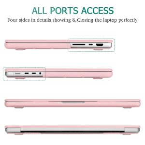 Suitable for MacBook Pro 14 Max Inch Case 2023 2022 2021 M2 A2779 M1 A2442 Hardshell Case Keyboard Cover Sold Pink - Image 5