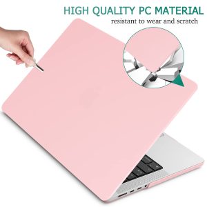 Suitable for MacBook Pro 14 Max Inch Case 2023 2022 2021 M2 A2779 M1 A2442 Hardshell Case Keyboard Cover Sold Pink - Image 6