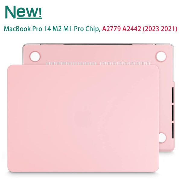 Suitable for MacBook Pro 14 Max Inch Case 2023 2022 2021 M2 A2779 M1 A2442 Hardshell Case Keyboard Cover Sold Pink - Image 7