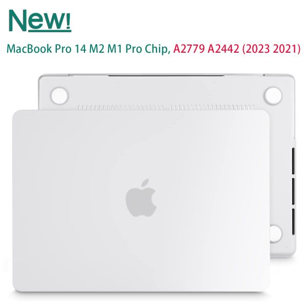 Suitable for MacBook Pro 14 Max Inch Case 2023 2022 2021 M2 A2779 M1 A2442 Hardshell Case Keyboard Cover White - Image 5