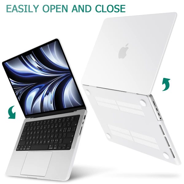 Suitable for MacBook Pro 14 Max Inch Case 2023 2022 2021 M2 A2779 M1 A2442 Hardshell Case Keyboard Cover White - Image 8