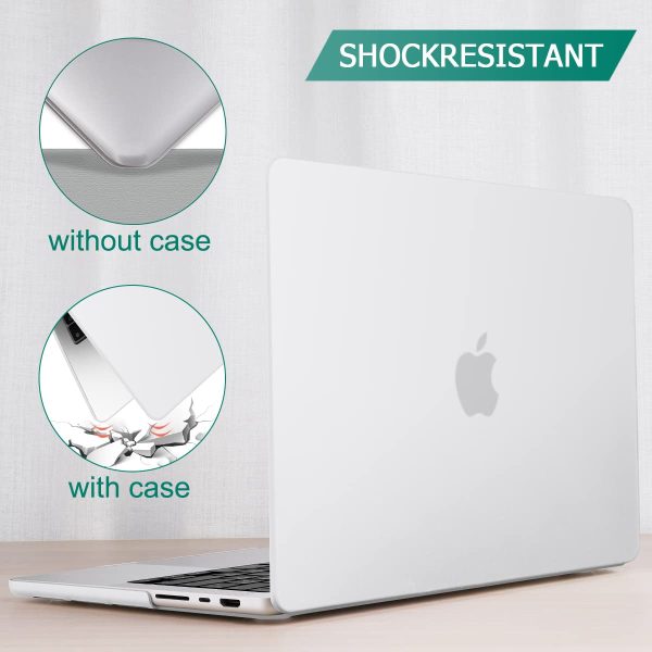 Suitable for MacBook Pro 14 Max Inch Case 2023 2022 2021 M2 A2779 M1 A2442 Hardshell Case Keyboard Cover White - Image 9