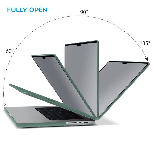 Suitable for  MacBook Pro 14 Max Inch Case 2023 2022 2021 M2 A2779 M1 A2442 Hardshell Case Keyboard Cover Midnight Green - Image 4