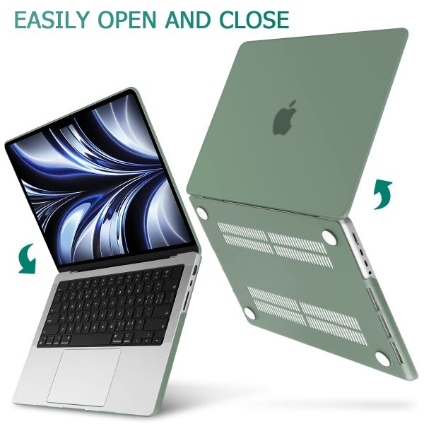 Suitable for  MacBook Pro 14 Max Inch Case 2023 2022 2021 M2 A2779 M1 A2442 Hardshell Case Keyboard Cover Midnight Green - Image 7