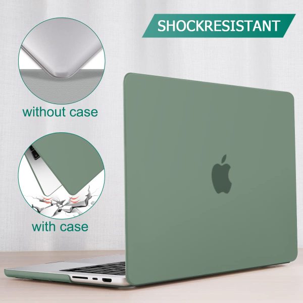 Suitable for  MacBook Pro 14 Max Inch Case 2023 2022 2021 M2 A2779 M1 A2442 Hardshell Case Keyboard Cover Midnight Green - Image 8
