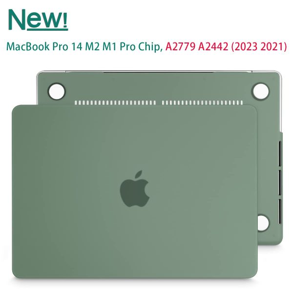 Suitable for  MacBook Pro 14 Max Inch Case 2023 2022 2021 M2 A2779 M1 A2442 Hardshell Case Keyboard Cover Midnight Green - Image 9