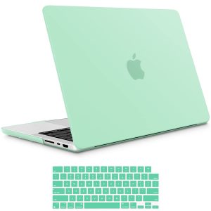 Suitable for  MacBook Pro 14 Max Inch Case 2023 2022 2021 M2 A2779 M1 A2442 Hardshell Case Keyboard Cover Green - Image 1