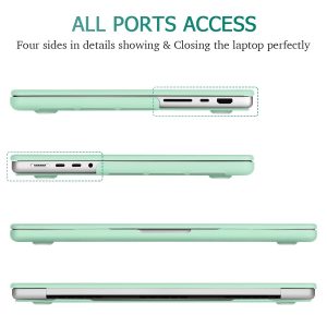 Suitable for  MacBook Pro 14 Max Inch Case 2023 2022 2021 M2 A2779 M1 A2442 Hardshell Case Keyboard Cover Green - Image 4