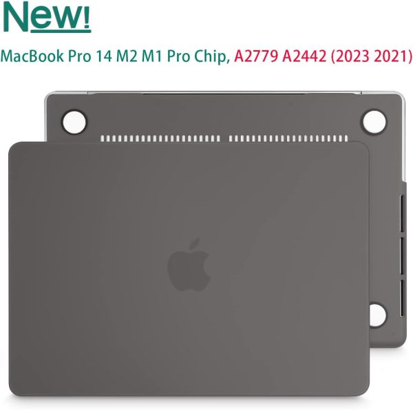Suitable for  MacBook Pro 14 Max Inch Case 2023 2022 2021 M2 A2779 M1 A2442 Hardshell Case Keyboard Cover Grey - Image 8