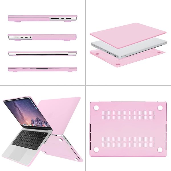 Suitable for  MacBook Pro 14 Max Inch Case 2023 2022 2021 M2 A2779 M1 A2442 Hardshell Case Keyboard Cover Pink - Image 4