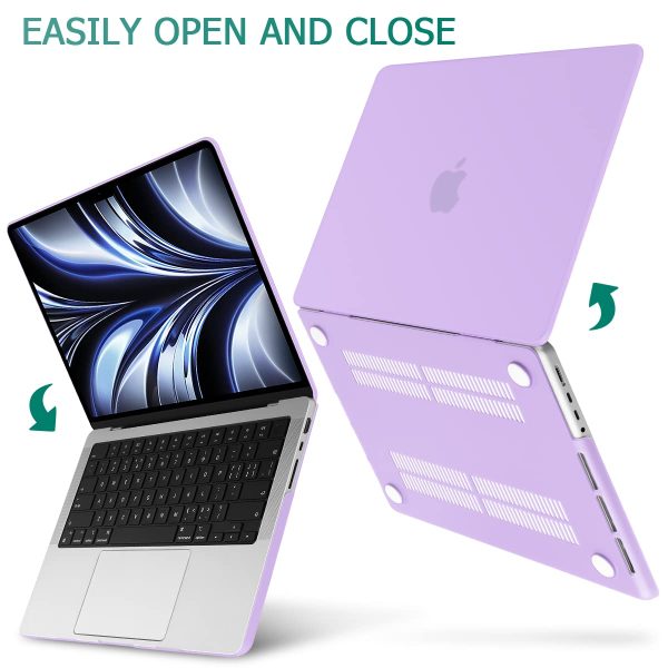 Suitable for  MacBook Pro 14 Max Inch Case 2023 2022 2021 M2 A2779 M1 A2442 Hardshell Case Keyboard Cover Purple - Image 6
