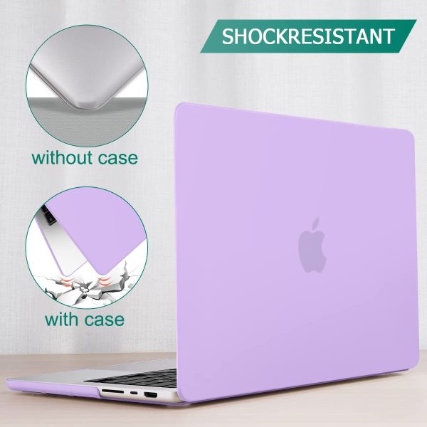 Suitable for  MacBook Pro 14 Max Inch Case 2023 2022 2021 M2 A2779 M1 A2442 Hardshell Case Keyboard Cover Purple - Image 7