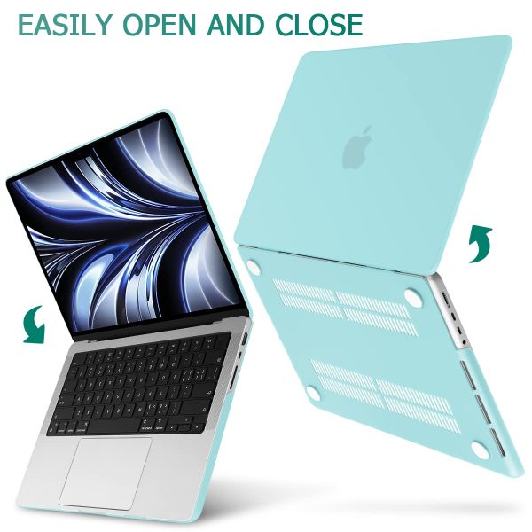 Suitable for  MacBook Pro 14 Max Inch Case 2023 2022 2021 M2 A2779 M1 A2442 Hardshell Case Keyboard Cover Turquoise - Image 6