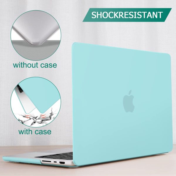Suitable for  MacBook Pro 14 Max Inch Case 2023 2022 2021 M2 A2779 M1 A2442 Hardshell Case Keyboard Cover Turquoise - Image 7