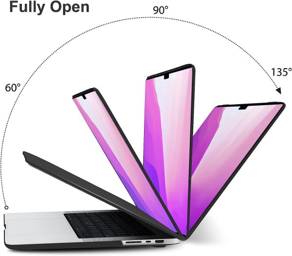Suitable for  MacBook Pro 16 inch Case 2023 2022 2021 M2 A2780 A2485 M1 Pro/Max Hard Shell Case Keyboard Cover Black - Image 3