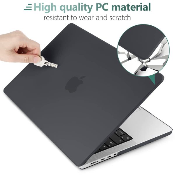 Suitable for  MacBook Pro 16 inch Case 2023 2022 2021 M2 A2780 A2485 M1 Pro/Max Hard Shell Case Keyboard Cover Black - Image 4