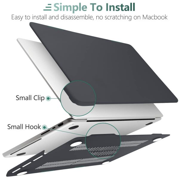 Suitable for  MacBook Pro 16 inch Case 2023 2022 2021 M2 A2780 A2485 M1 Pro/Max Hard Shell Case Keyboard Cover Black - Image 6