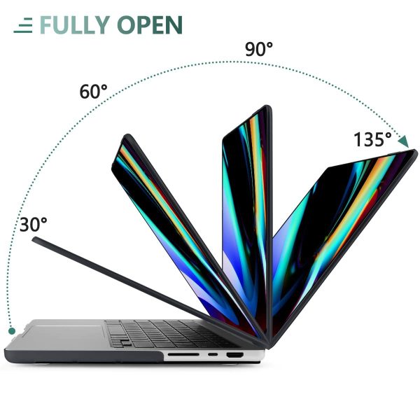 Suitable for  MacBook Pro 16 inch Case 2023 2022 2021 M2 A2780 A2485 M1 Pro/Max Hard Shell Case Keyboard Cover Black - Image 7