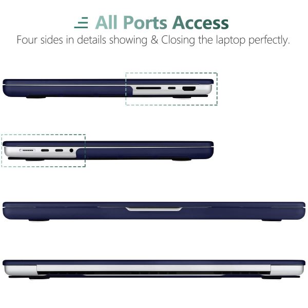 Suitable for  MacBook Pro 16 inch Case 2023 2022 2021 M2 A2780 A2485 M1 Pro/Max Hard Shell Case Keyboard Cover Blue - Image 6