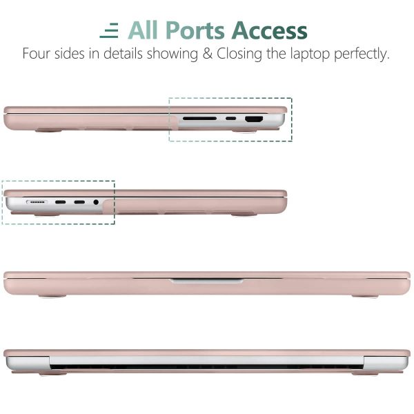 Suitable for  MacBook Pro 16 inch Case 2023 2022 2021 M2 A2780 A2485 M1 Pro/Max Hard Shell Case Keyboard Cover Sold Pink - Image 6