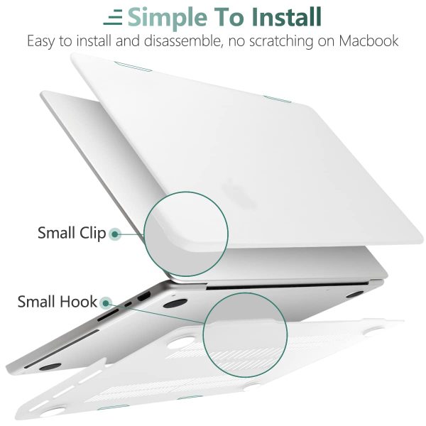 Suitable for  MacBook Pro 16 inch Case 2023 2022 2021 M2 A2780 A2485 M1 Pro/Max Hard Shell Case Keyboard Cover White - Image 5