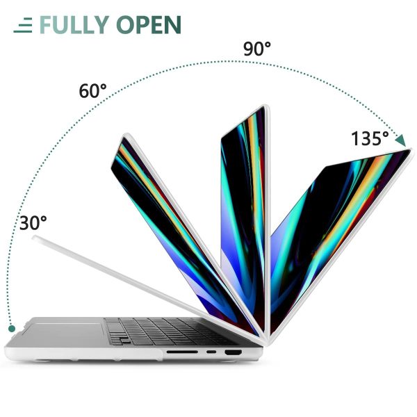 Suitable for  MacBook Pro 16 inch Case 2023 2022 2021 M2 A2780 A2485 M1 Pro/Max Hard Shell Case Keyboard Cover White - Image 6