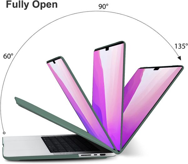 Suitable for  MacBook Pro 16 inch Case 2023 2022 2021 M2 A2780 A2485 M1 Pro/Max Hard Shell Case Keyboard Cover Midnight Green - Image 3