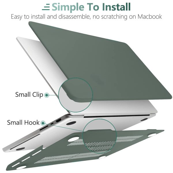 Suitable for  MacBook Pro 16 inch Case 2023 2022 2021 M2 A2780 A2485 M1 Pro/Max Hard Shell Case Keyboard Cover Midnight Green - Image 5