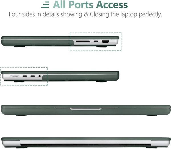 Suitable for  MacBook Pro 16 inch Case 2023 2022 2021 M2 A2780 A2485 M1 Pro/Max Hard Shell Case Keyboard Cover Midnight Green - Image 7