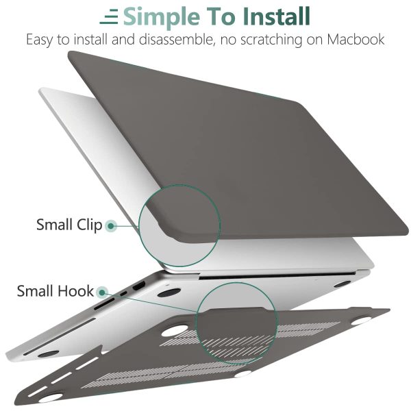 Suitable for  MacBook Pro 16 inch Case 2023 2022 2021 M2 A2780 A2485 M1 Pro/Max Hard Shell Case Keyboard Cover Grey - Image 4