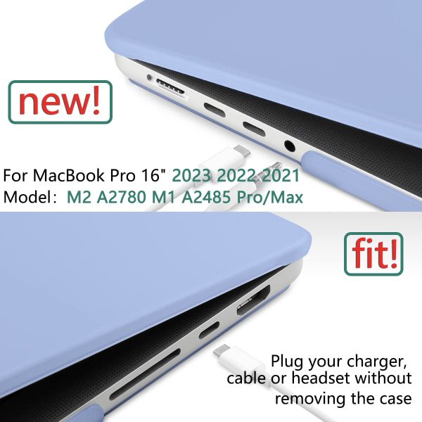Suitable for  MacBook Pro 16 inch Case 2023 2022 2021 M2 A2780 A2485 M1 Pro/Max Hard Shell Case Keyboard Cover - Image 3