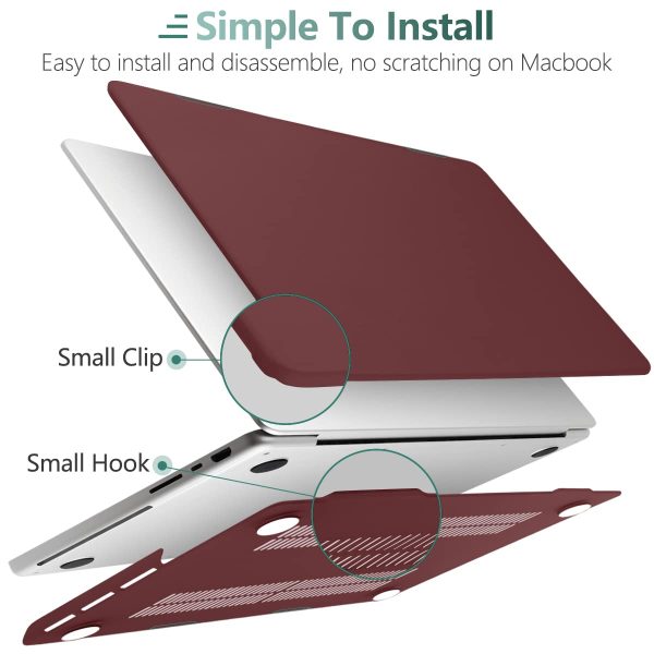 Suitable for  MacBook Pro 16 inch Case 2023 2022 2021 M2 A2780 A2485 M1 Pro/Max Hard Shell Case Keyboard Cover Wine Red - Image 5
