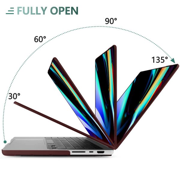 Suitable for  MacBook Pro 16 inch Case 2023 2022 2021 M2 A2780 A2485 M1 Pro/Max Hard Shell Case Keyboard Cover Wine Red - Image 7