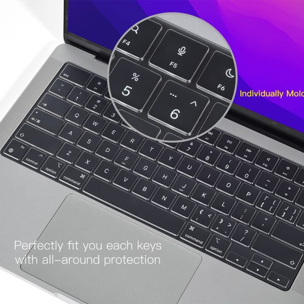Keyboard Cover Skin For MacBook Air Pro 13 13.6 14 15.3 16 A2442 A2779 A2485 A2780 A2681 A2941 M1 M2 2021 to 2023 Clear - Image 4