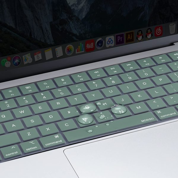 Keyboard Cover Skin For MacBook Air Pro 13 13.6 14 15.3 16 A2442 A2779 A2485 A2780 A2681 A2941 M1 M2 2021 to 2023 Dgreen - Image 3