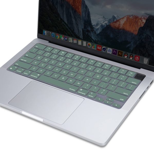 Keyboard Cover Skin For MacBook Air Pro 13 13.6 14 15.3 16 A2442 A2779 A2485 A2780 A2681 A2941 M1 M2 2021 to 2023 Dgreen - Image 4