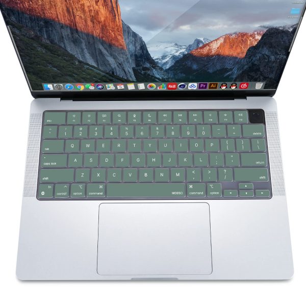 Keyboard Cover Skin For MacBook Air Pro 13 13.6 14 15.3 16 A2442 A2779 A2485 A2780 A2681 A2941 M1 M2 2021 to 2023 Dgreen - Image 5