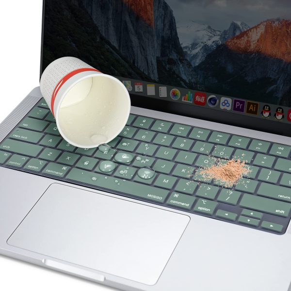 Keyboard Cover Skin For MacBook Air Pro 13 13.6 14 15.3 16 A2442 A2779 A2485 A2780 A2681 A2941 M1 M2 2021 to 2023 Dgreen - Image 6