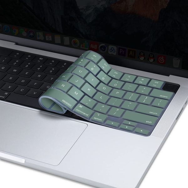 Keyboard Cover Skin For MacBook Air Pro 13 13.6 14 15.3 16 A2442 A2779 A2485 A2780 A2681 A2941 M1 M2 2021 to 2023 Dgreen - Image 7