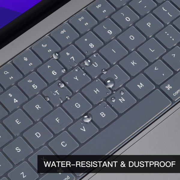 Keyboard Cover Skin For MacBook Air Pro 13 13.6 14 15.3 16 A2442 A2779 A2485 A2780 A2681 A2941 M1 M2 2021 to 2023 Grey - Image 5