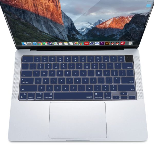 Keyboard Cover Skin For MacBook Air Pro 13 13.6 14 15.3 16 A2442 A2779 A2485 A2780 A2681 A2941 M1 M2 2021 to 2023 Navy Blue - Image 3