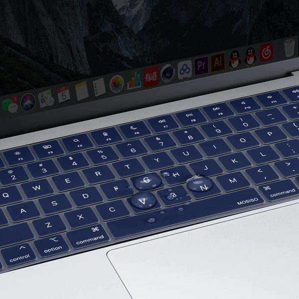 Keyboard Cover Skin For MacBook Air Pro 13 13.6 14 15.3 16 A2442 A2779 A2485 A2780 A2681 A2941 M1 M2 2021 to 2023 Navy Blue - Image 5