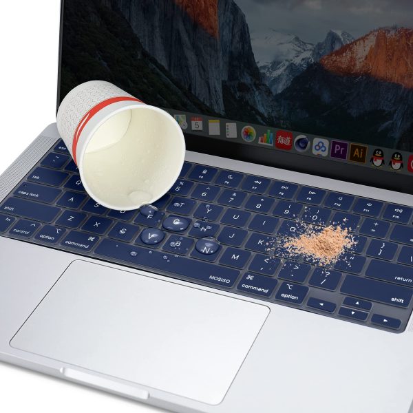 Keyboard Cover Skin For MacBook Air Pro 13 13.6 14 15.3 16 A2442 A2779 A2485 A2780 A2681 A2941 M1 M2 2021 to 2023 Navy Blue - Image 6