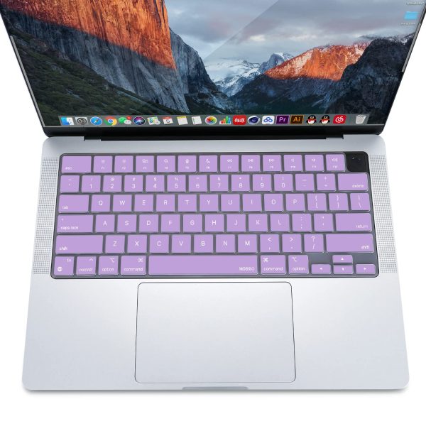 Keyboard Cover Skin For MacBook Air Pro 13 13.6 14 15.3 16 A2442 A2779 A2485 A2780 A2681 A2941 M1 M2 2021 to 2023 purple - Image 3