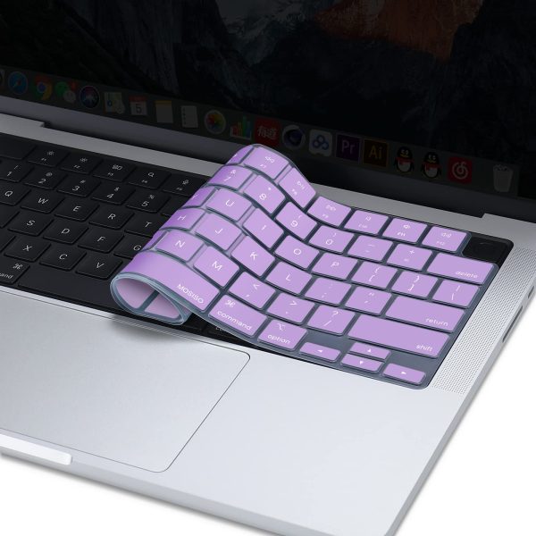 Keyboard Cover Skin For MacBook Air Pro 13 13.6 14 15.3 16 A2442 A2779 A2485 A2780 A2681 A2941 M1 M2 2021 to 2023 purple - Image 4